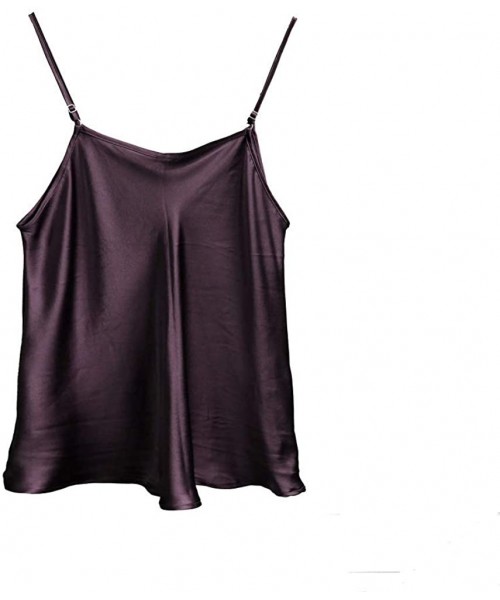 Camisoles & Tanks 100% Mulberry Silk Camisole Adjustable Strap Made By Bias Women Vest Tops - 38 - CT18X53OXEQ
