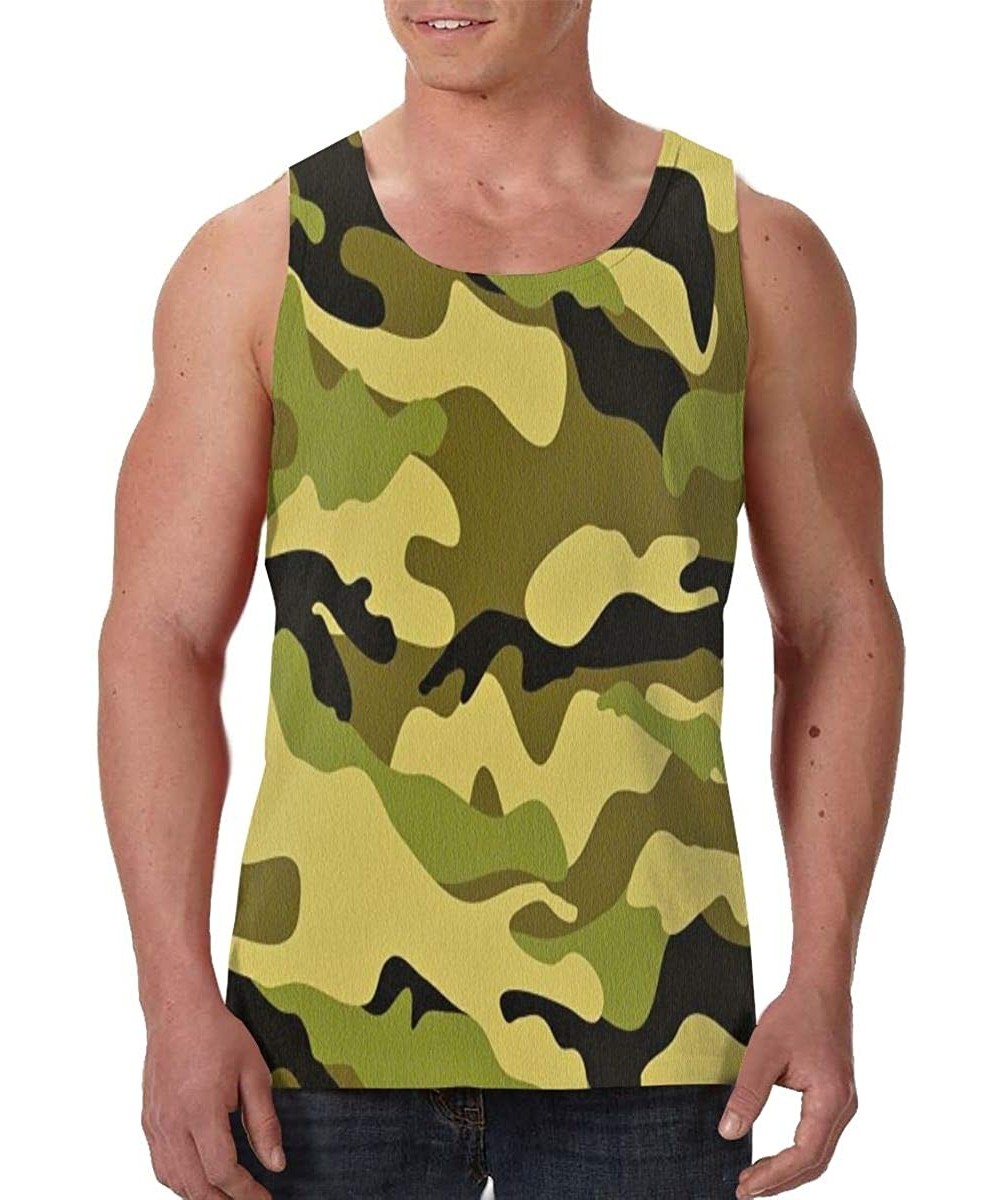 Undershirts Camouflage Men's Adult Tank Top Classic Graphic Tank - 4 - CB19DTKXG7O