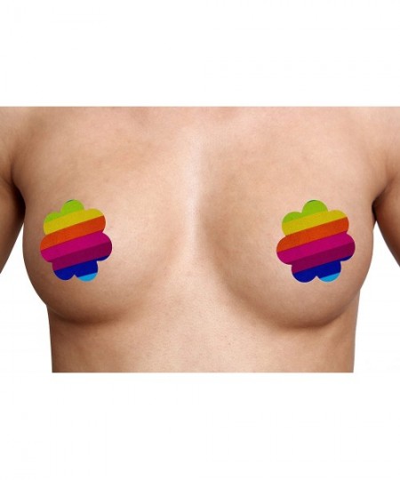 Accessories Rainbow Pride (5 Pairs) Disposable Satin Nipple Cover Pasties - CI18D6C60ZN