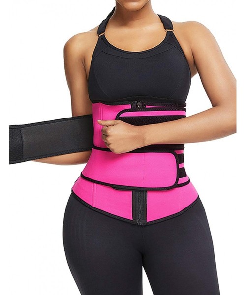 Shapewear Women Waist Trainer Trimmer Belt for Weight Loss Neoprene Hot Sweat Corset Slimming Shaper XS-6XL - Red (Neoprene) ...