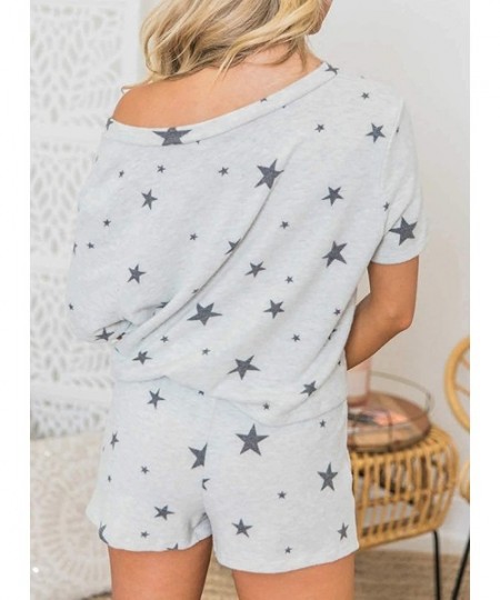 Sets Womens Tie Dye Printed Pajama Set Short Sleeve Sleepwear Loungewear Shirt with Shorts - B - CG190HK637N
