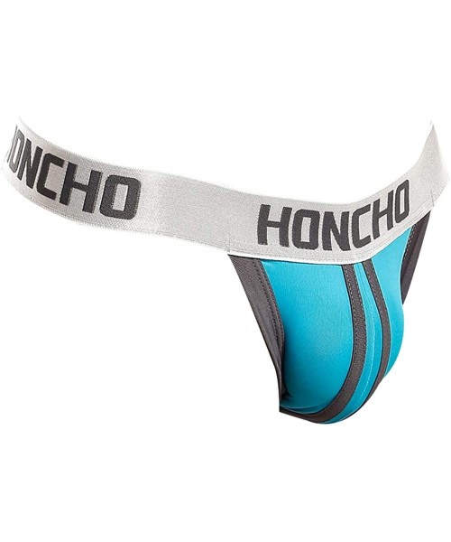 G-Strings & Thongs Deep Space Thong Ultra Soft Micro Pouch Mens Sexy Design Underwear - Turquoise - C919DI8CH0R