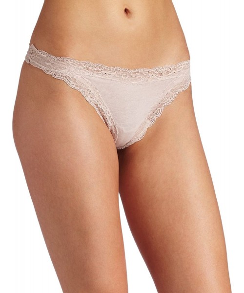 Panties Women's Organic Cotton Thong Panty - Bone - CM116JNZYW3