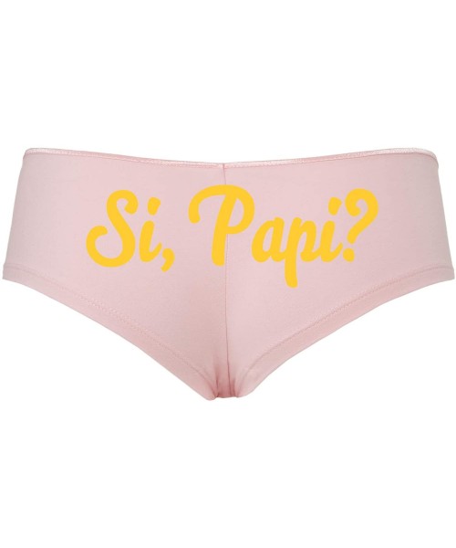 Panties Si Papi Yes Daddy DDLG Spanish Sexy Latina Hot Boyshort - Yellow - C618SUUNKHA