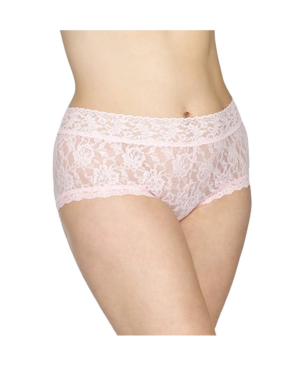 Panties Women's Plus Size Leopard Nouveau Boyshort Brown/Leopard Boy Shorts 1X (16W-18W) - Bliss Pink - CT11MPODX41