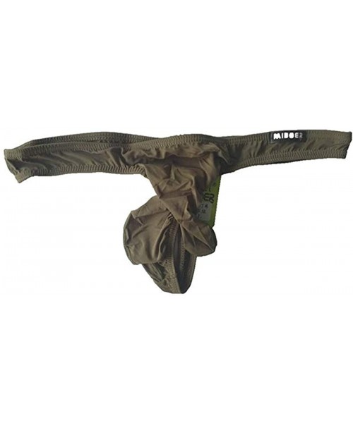 Bikinis Men Bikini Elephant Nose Long Bulge Pouch Boxer Briefs G-Strings & Thongs - Army Green - CW187RIUEOY