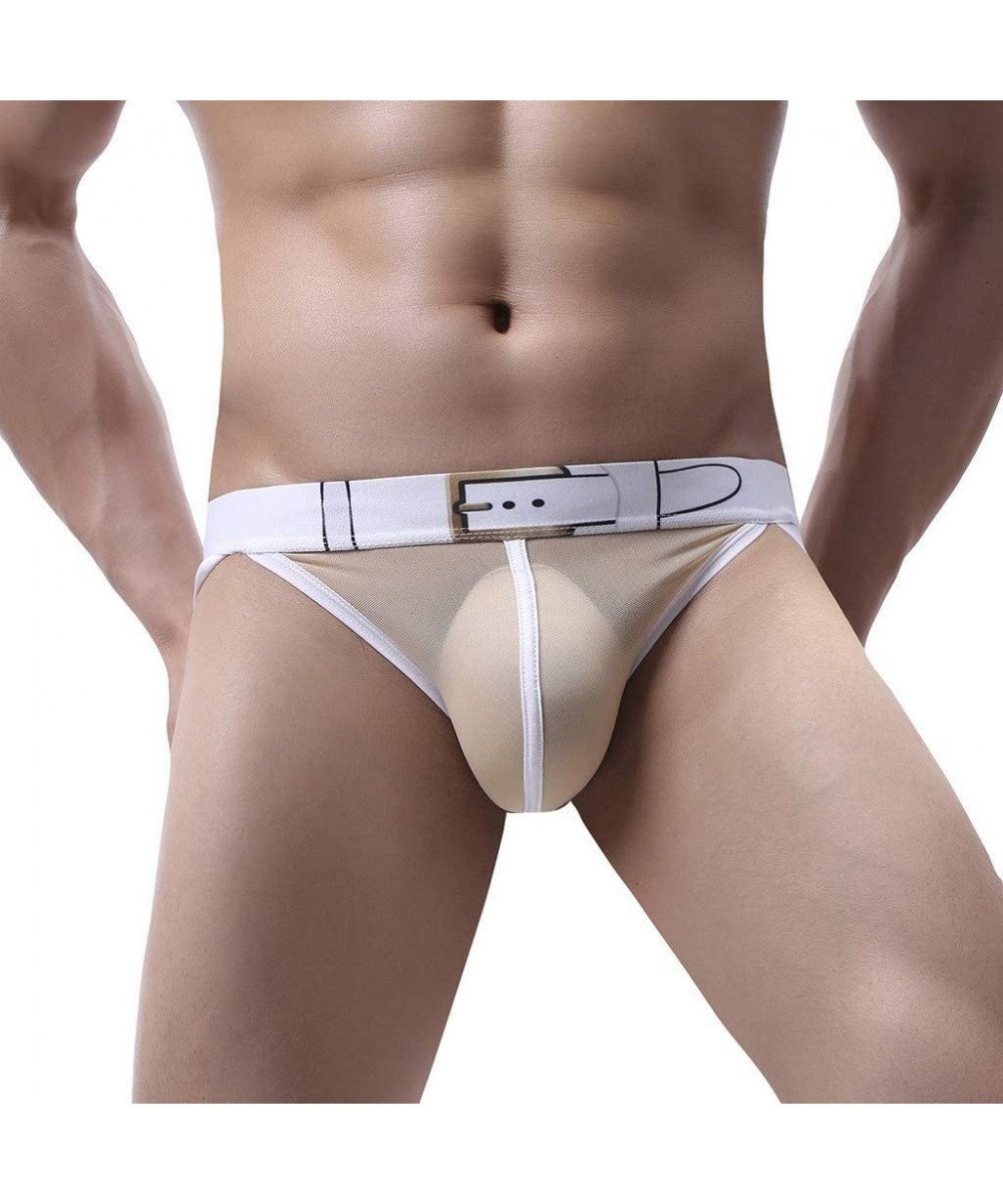 Briefs Stretch Mesh Pouch Jockstrap for Men-3D Print Waistband Athletic Supporter Underwear Gym Performance Bikini Thongs - K...