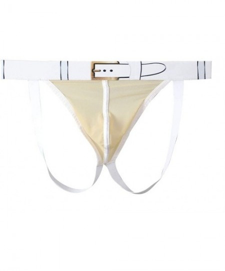 Briefs Stretch Mesh Pouch Jockstrap for Men-3D Print Waistband Athletic Supporter Underwear Gym Performance Bikini Thongs - K...