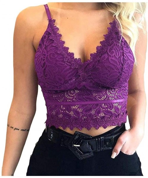 Camisoles & Tanks Lace Bra Camisole Padded Bralette Wireless Bandeau Bra Tube Top for Women Girls Sports Daily Favor Underwea...