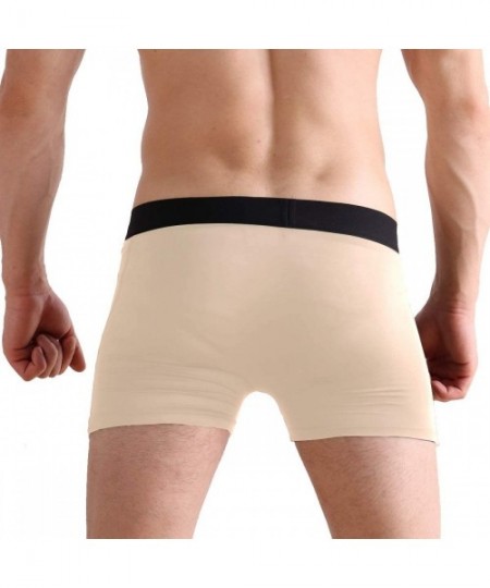 Boxer Briefs Mens Boxer Briefs Underwear Breathable Stretch Boxer Trunk with Pouch - Skin - C218M70879X