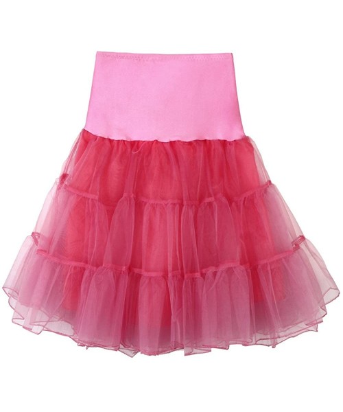 Slips Tutu Lightweight Petticoats Adult Dancing Skirts Women Pleated Gauze Short Wedding Skirt - Wine - C1194YIC85X