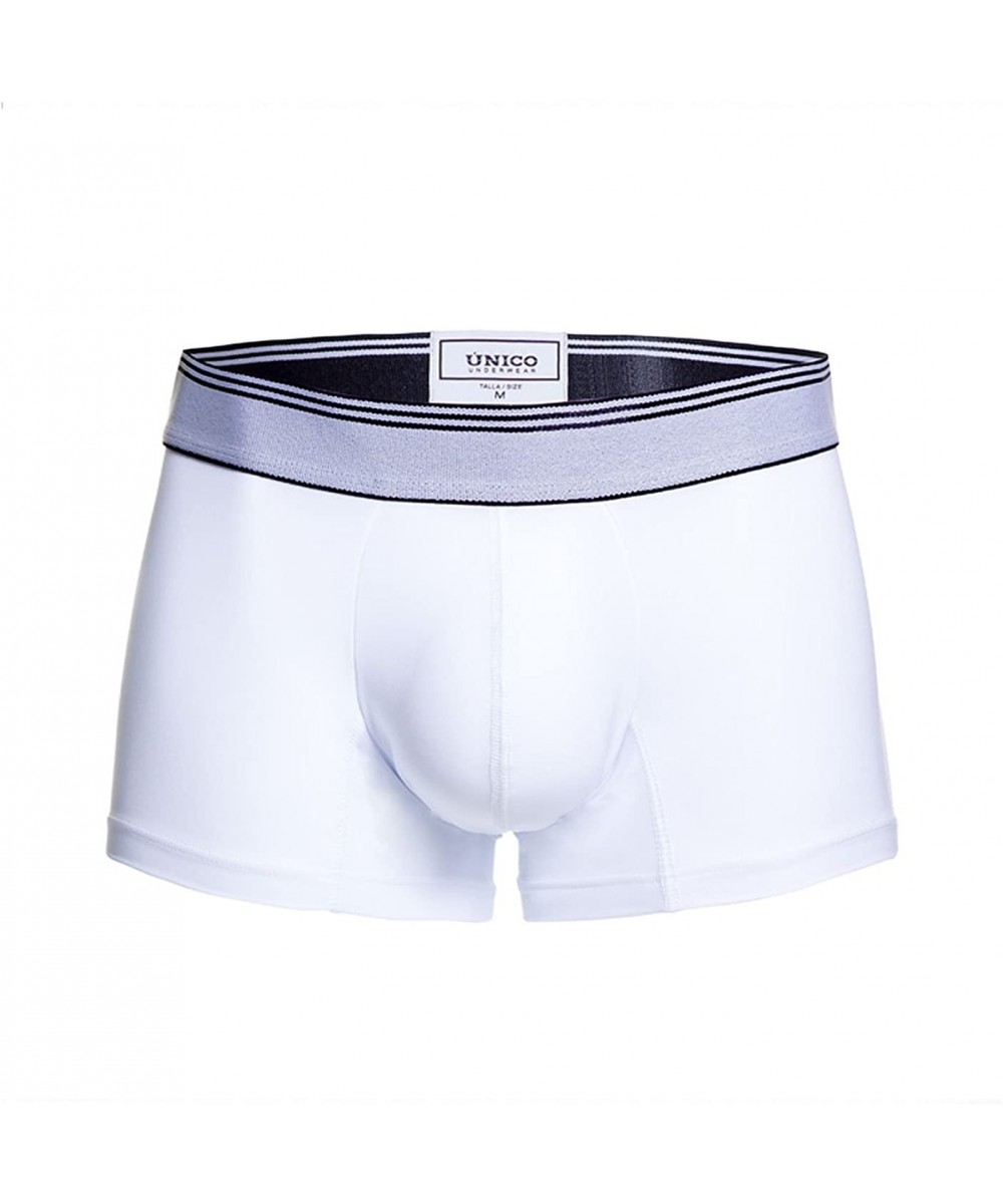 Boxers Mens Microfiber Underwear Boxer Trunks Calzoncillos para Hombres - 17130100114 White/Black - CU180TZ2TUQ