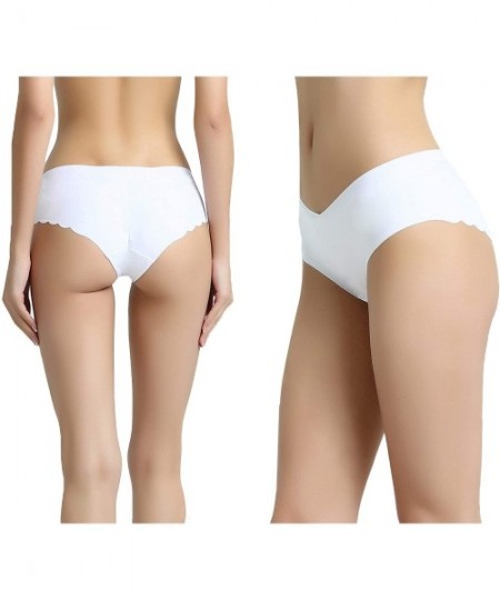 Panties Women's No VPL Panties- 2 Pack- Invisible Hipster Underwear- Low Rise Bikini Underwear - White - C2189LY70M9