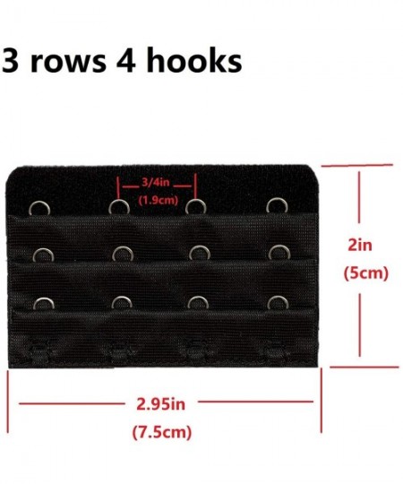 Accessories Bra Extender Bra Extension Bra Strap Extensions 2 Hook/3 Hook/4 Hook (5PCS) - Black - C0194Q78XY6