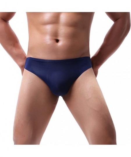 Boxer Briefs Men's Underwear- Soft Hipster Boxer Shorts Mnes Briefs Underpants - Blue-e - C819DHS3832