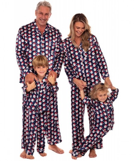 Sets Matching Family Satin Pajama Set- Christmas Pjs for Men- Women- and Children - Santa Claus - Womens - C118SRO8XIC
