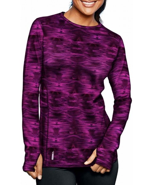 Thermal Underwear Women's Brushed Back Crew - Berry Delight Ice Castles - CY12EXGIR21
