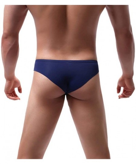 Boxer Briefs Men's Underwear- Soft Hipster Boxer Shorts Mnes Briefs Underpants - Blue-e - C819DHS3832