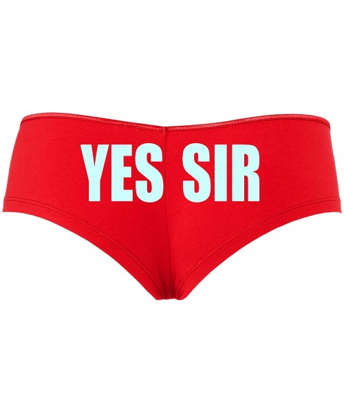 Panties Yes Sir Master Daddy DDLG Red Boyshort for Daddys Little Slut - Baby Blue - CL18STUOR43