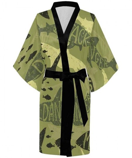 Robes Custom Vintage World Map Women Kimono Robes Beach Cover Up for Parties Wedding (XS-2XL) - Multi 5 - C8194TEICOI