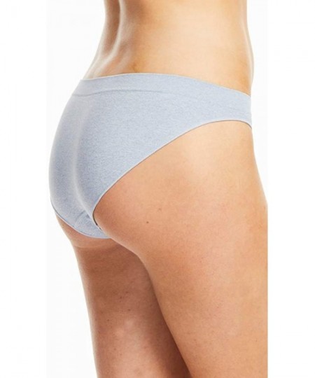 Panties Women's Viki Seamless Brief Panties Comfortable Breathable Quick Dry Bikini Underwear - Soft Denim - CU18M3KI0ZG