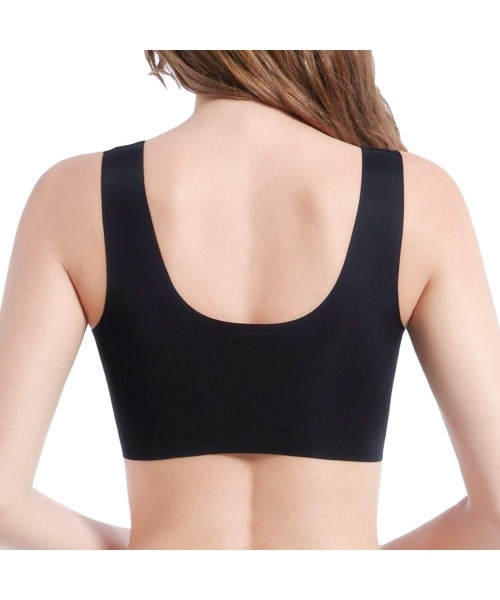 Bras Beaute Front Close Wirefree Padded Bra Back Smoothing Demi Bra A/B Cups - Black - CM196AZ3E9C