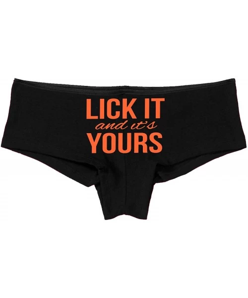 Panties Lick It and Its Your Funny Oral Sex Black Underwear eat me - Orange - CM18LRKMZ70