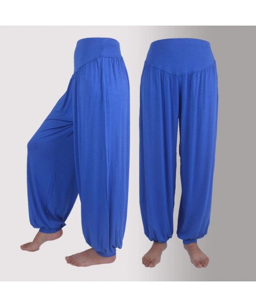 Thermal Underwear Women's Harem Pants Yoga Pants Plus Size Solid Color Casual Loose Trousers - Light Blue - C518HOKL36X