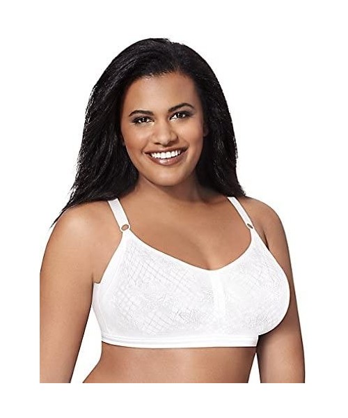 Bras Women's Undercover Slimming Wirefree Plus Size Bra - White - C912HJRF8NH