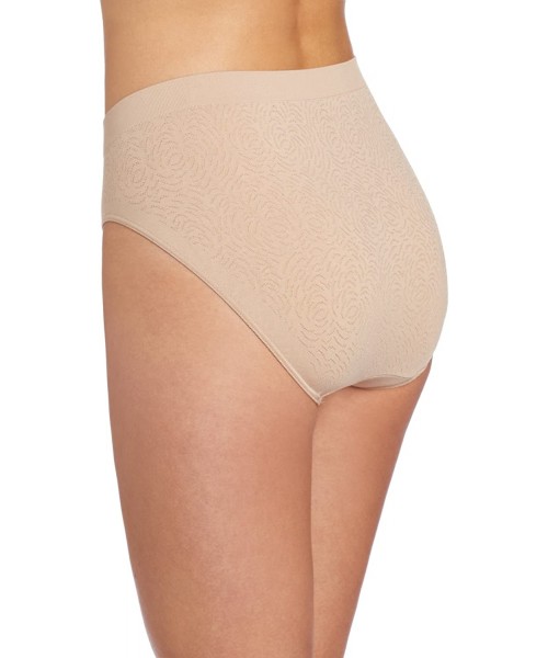 Panties Women's Microfiber Damask Hi-Cut Panty - Nude - CY1178PTLTD