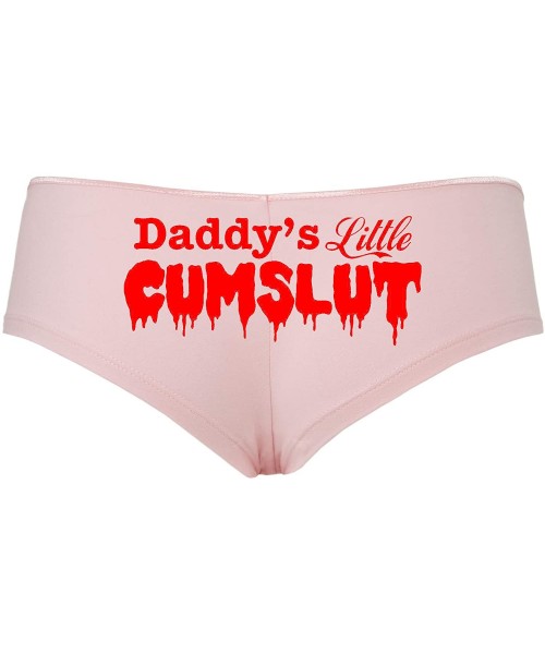 Panties Daddys Little Lil cumslut Cum Slut DDLG BDSM Owned Boyshort - Red - C518SSMLR82