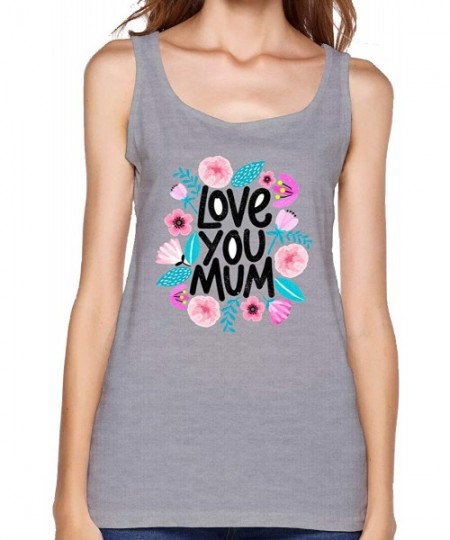 Camisoles & Tanks Happy Mother's Day Women's Sports Vest Shirts - Gray - CW197HNCMD3