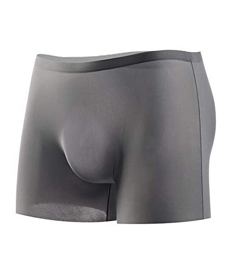 Boxer Briefs Men's Underwear 3D Stamping one Piece Men's ice Silk Boxer Pants Breathable Traceless Transparent Boxer Pants XX...