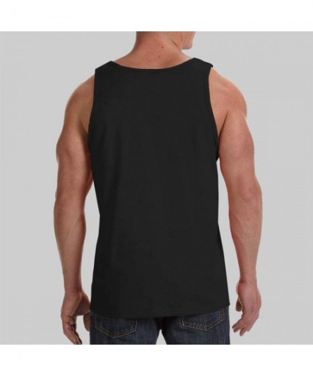 Undershirts Men's Sleeveless Undershirt Summer Sweat Shirt Beachwear - Bobcat - Black - C319CIXO0RO
