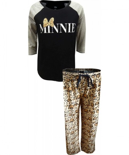 Sets Women's Disney's Minnie Mouse Leopard Print Pajamas - CK18A0QASRN