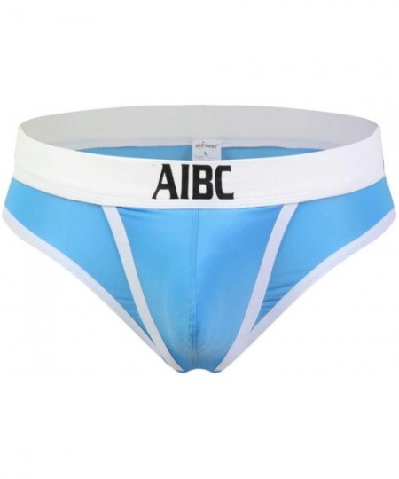 Briefs Men's Underpants Thongs ICY Space Warehouse Separate Thin Elastic Panties-Orange_XL - Orange - CT19DIHGUND
