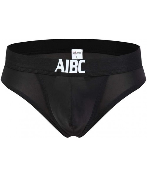 Briefs Men's Underpants Thongs ICY Space Warehouse Separate Thin Elastic Panties-Orange_XL - Orange - CT19DIHGUND