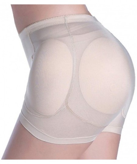 Shapewear Women Fake Ass Hip Butt Lifter Pads Enhancers Control Panties Removable Padded - Beige - CF1900Y5THA