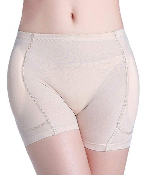 Shapewear Women Fake Ass Hip Butt Lifter Pads Enhancers Control Panties Removable Padded - Beige - CF1900Y5THA