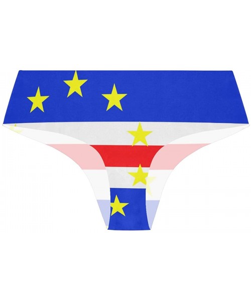 Panties Women's Seamless Underwear- Danish Flag Sexy Ladies Bikini Panties Low Rise Brief - Cape Verde Flag - CV18ADKH806