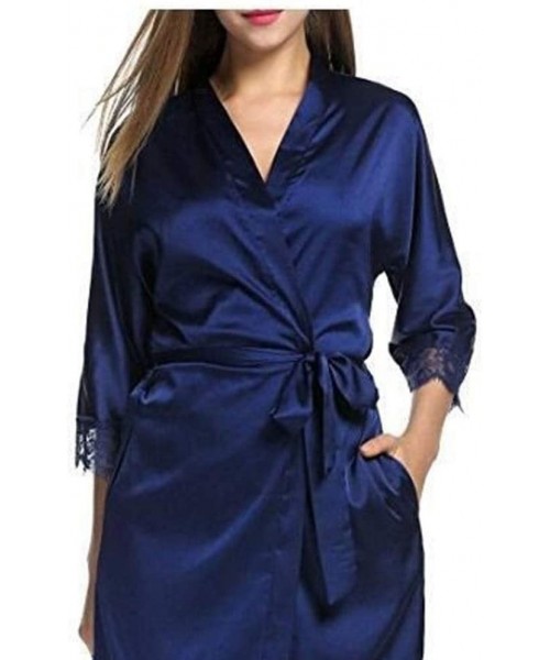 Robes Mid-Sleeve Women Nightwear Robes Lace Real Silk Female Bathrobes Light and Comfortable Highlight Your Perfect Body Curv...