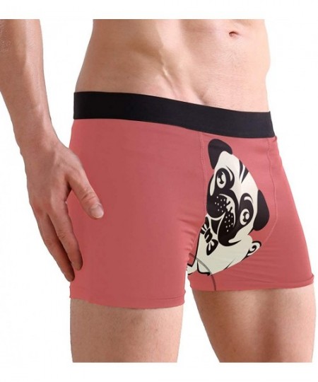 Boxer Briefs Mens Boxer Briefs Underwear Gay Marriage Breathable Pouch Soft Underwear - Cute Unique Pug - CF1927TYKON
