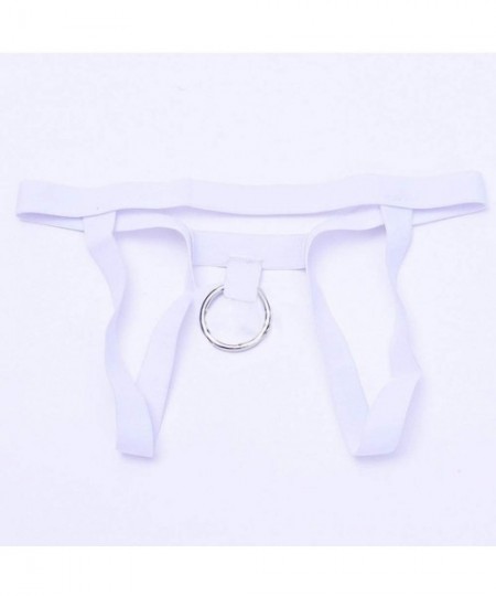 G-Strings & Thongs Men's Fashion Sretch G-String T-Back Micro Thong Briefs Underwear - White - C6196QW96LH