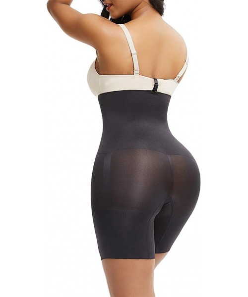 Shapewear Women Seamless Shapewear Body Shaper High Waist Butt Lifter Boyshorts Tummy Control Thigh Slimmer - Black-1 - CX193...