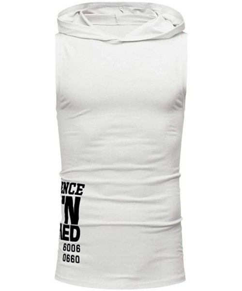 Shapewear Mens Vest Gyms Bodybuilding Fitness Muscle Sleeveless Singlet T-Shirt Top Vest Tank - Y-white - C91953I3SDG