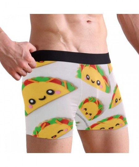 Boxer Briefs Cute Taco Men's Boxer Briefs Regular Soft Breathable Comfortable Underwear - B03 - CM18SWMI8ZD