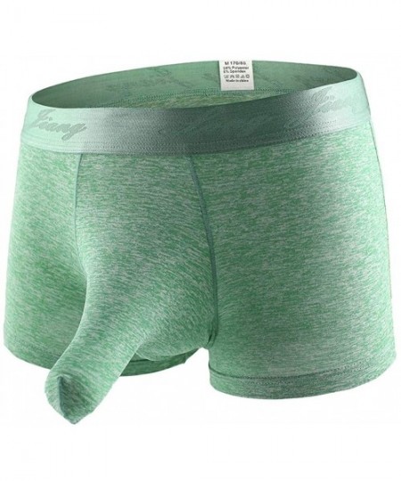 Boxer Briefs Mens Sexy Underwear Soft Hip Boxer Brief Knickers Breathable Lightweight Comfort Shorts Underpants - Z01-green -...