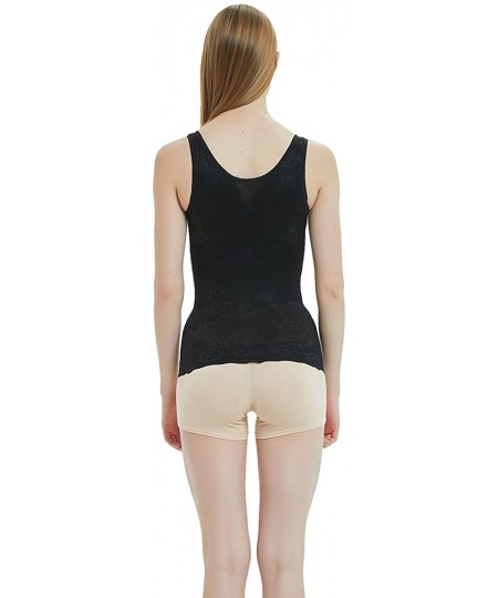 Shapewear Women's Shapewear Top Seamless Tummy Control Tank Wear Your Own Bra Torsette - Black - CF1870AOMEY