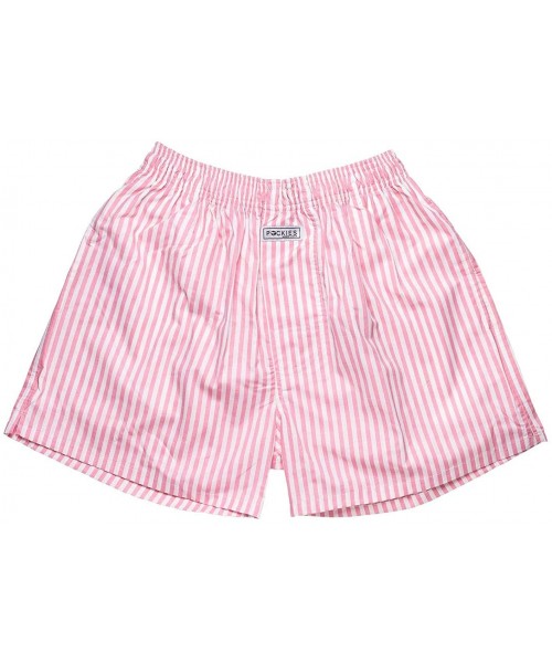 Boxers Men's Underwear The Only Boxer Shorts with Pockets - Pink Stripes - C118GQCO4HL