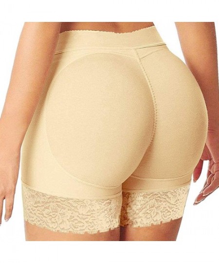 Shapewear Women Butt Lifter Body Shaper Tummy Control Panties Enhancer Underwear Boy Shorts - Beige-padded Lace Panties - CH1...